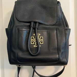 Tory Burch Black Leather Backpack